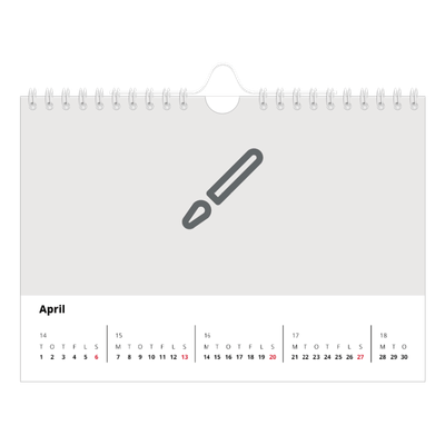A5 Foto Kalender — Design selv [April]