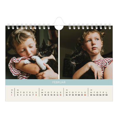 A5 Foto Kalender — Pastel kapitler [Februar]