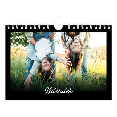 A5 Foto Kalender — Sort minimal [kalender forside]