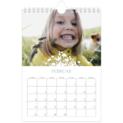 A5 Foto Kalender — Blomstmotiv [Februar]