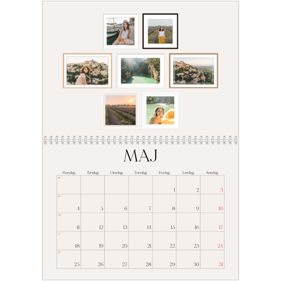 Fotokalender A4 dobbelt (30 x 40 cm) — Billedvæg [kalender forside]