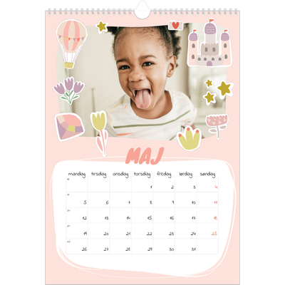 Årskalender A3 — Regnbue enhjørning [kalender forside]