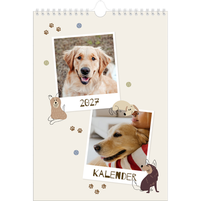 Fotokalender A4 (20 x 30 cm) — Legesyg hvalp [kalender forside]