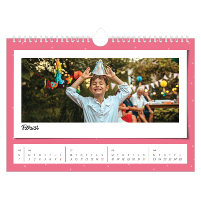 Fotokalender A4 — Farverige minder [Februar]