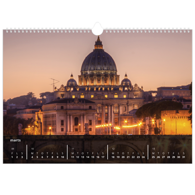 A3 Foto Kalender — Transparent kalender [Marts]