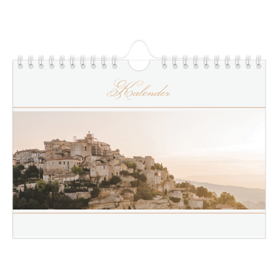 A5 Foto Kalender — Elegant guld [kalender forside]