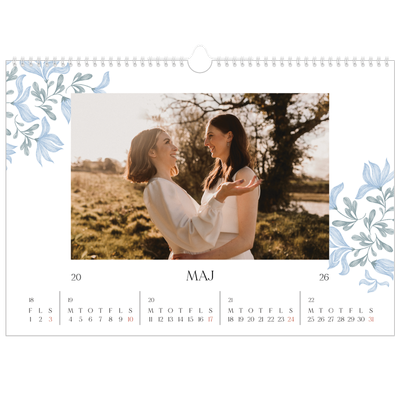 A3 Foto Kalender — Elegant blomstret [kalender forside]