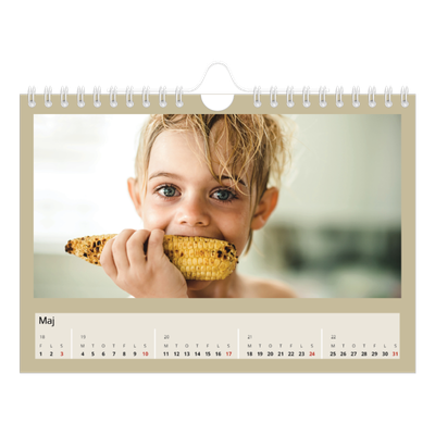 A5 Foto Kalender — Jordfarver [kalender forside]