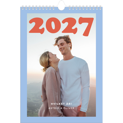 Fotokalender A4 (20 x 30 cm) — Retro rammer [kalender forside]