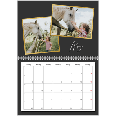 Fotokalender A4 dobbelt (30 x 40 cm) — Gode minder [kalender forside]
