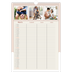 Familiekalender A3  — Familiekalender i jordfarver - Familie på 3 [Marts]