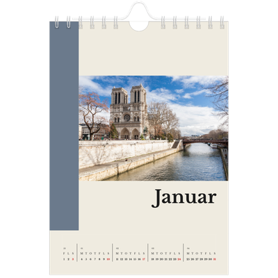 A5 Foto Kalender — Verdens seværdigheder [Januar]