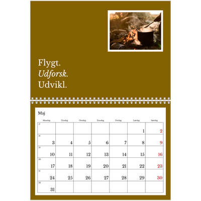 Fotokalender A4 dobbelt (30 x 40 cm) — Redaktionel Jord [Maj]