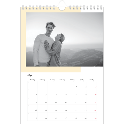 Fotokalender A4 (20 x 30 cm) — Farverige rammer [kalender forside]