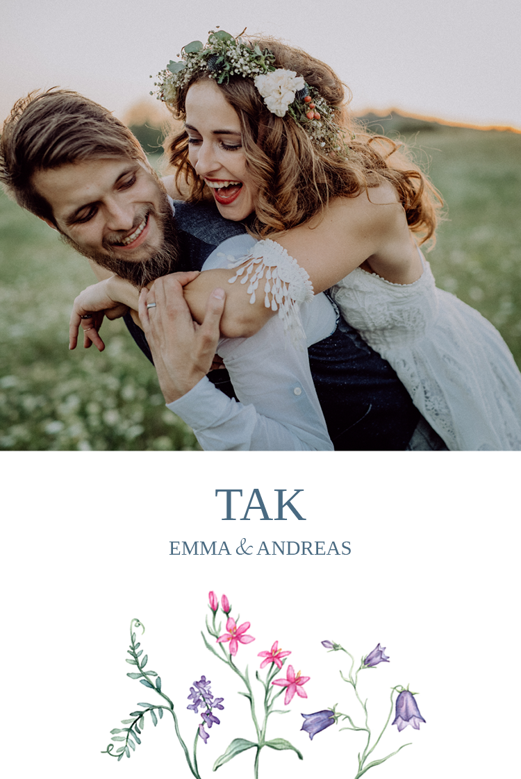 Takkekort — Markblomst