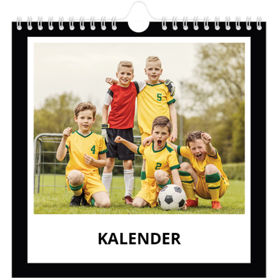 Årskalender kvadratisk — Sort baggrund [kalender forside]