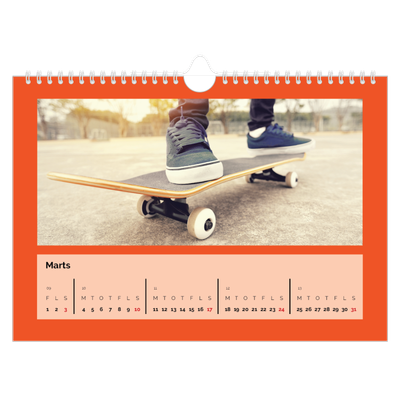 Fotokalender A4 — Skarpe farver [Marts]