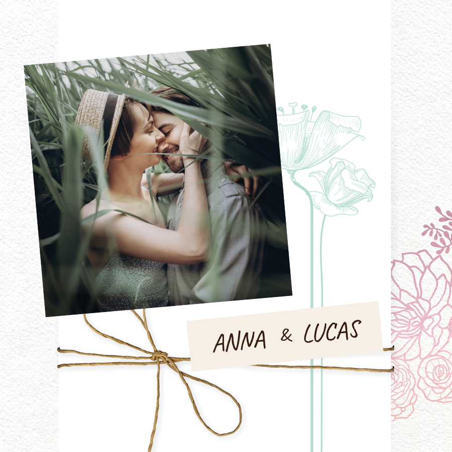 Invitationer — Blomstret indpakning