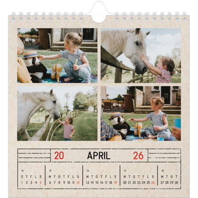 Årskalender kvadratisk — Stempeleffekt [April]