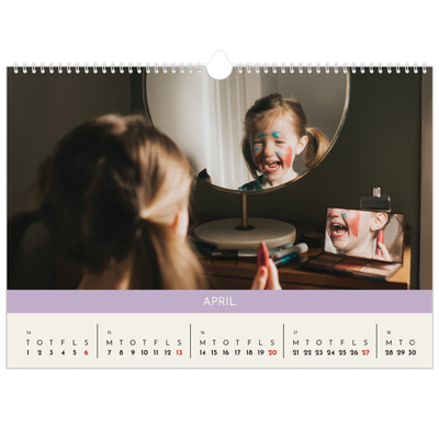 A3 Foto Kalender — Pastel kapitler [April]