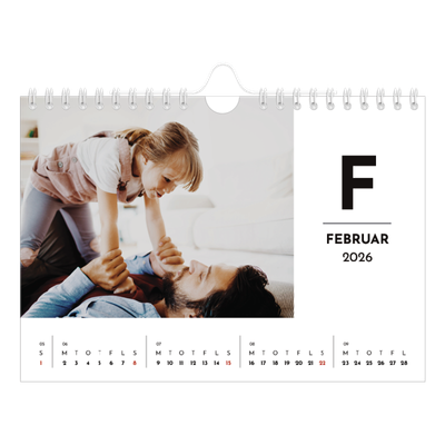 A5 Foto Kalender — Bogstav i fokus [Februar]