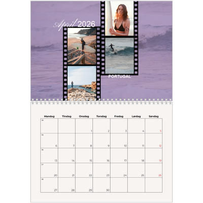 Fotokalender A4 dobbelt (30 x 40 cm) — Eventrylyst [April]