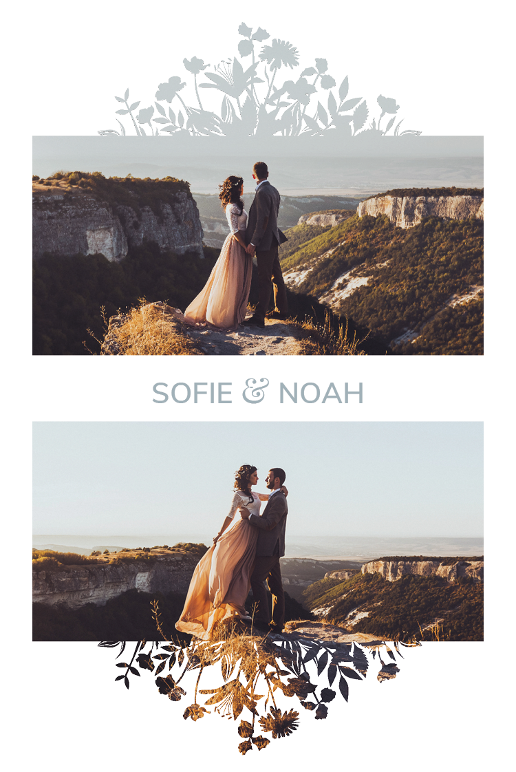 Invitationer — Blomstmotiv