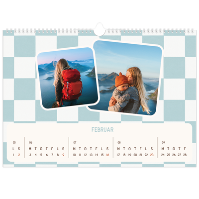 A3 Foto Kalender — Retro mønstre [Februar]