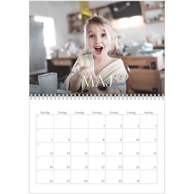 Fotokalender A4 dobbelt (30 x 40 cm) — Tolv store måneder [kalender forside]