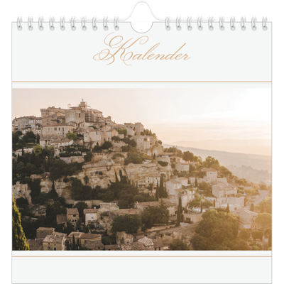 Årskalender kvadratisk — Elegant guld [kalender forside]