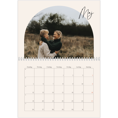 Fotokalender A4 dobbelt (30 x 40 cm) — Buet billederamme [kalender forside]