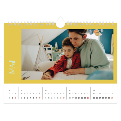 Fotokalender A4 — Farverig kalender [kalender forside]