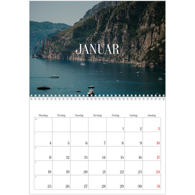 Fotokalender A4 dobbelt (30 x 40 cm) — Endeløs flugt [Januar]