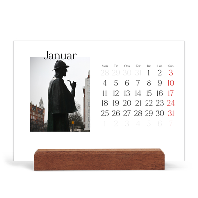 Staffeli kalender - liggende  — Min rejseskildring [Januar]
