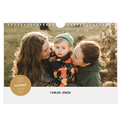 Fotokalender A4 — Fotoklistermærke [kalender forside]