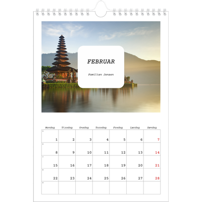 Fotokalender A4 (20 x 30 cm) — Den fulle historie [Februar]