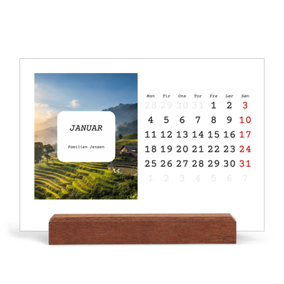Staffeli kalender - liggende  — Den fulle historie [Januar]