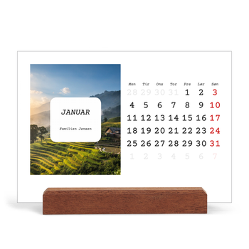 Staffeli kalender - liggende — Den fulle historie