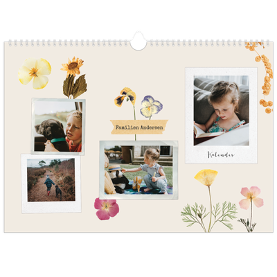 A3 Foto Kalender — Vintage scrapbooking [kalender forside]