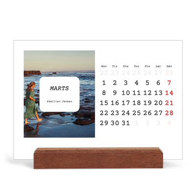 Staffeli kalender - liggende  — Den fulle historie [Marts]