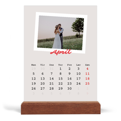 Staffeli kalender - stående  — Signeret tryk [April]