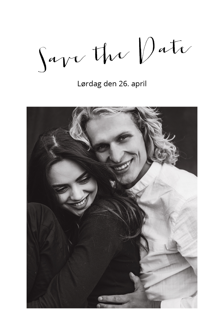 Save the date — Sort og hvid