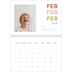 Fotokalender A4 dobbelt (30 x 40 cm) — Farverige fonter [Februar]