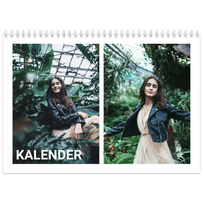 Fotokalender A4 dobbelt (30 x 40 cm) — Stor måned [kalender forside]
