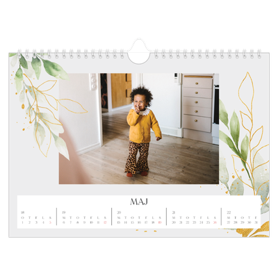 Fotokalender A4 — Naturlig akvarel [kalender forside]