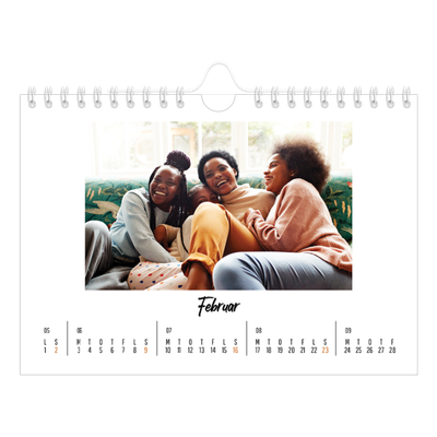 A5 Foto Kalender — Bogen om mig [Februar]