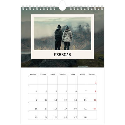 Fotokalender A4 (20 x 30 cm) — Portrætudgaven [Februar]
