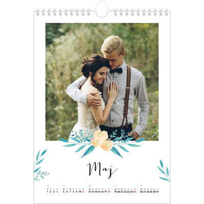 Fotokalender A4 (20 x 30 cm) — Blomsterillustrationer [kalender forside]