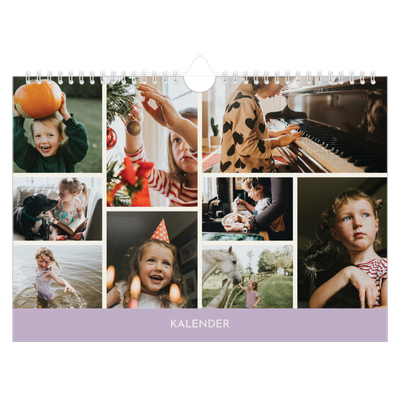 Fotokalender A4 — Pastel kapitler [kalender forside]