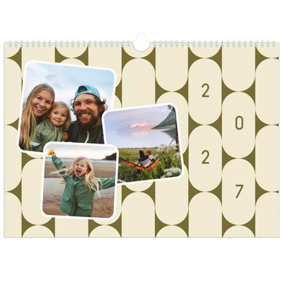 A3 Foto Kalender — Retro mønstre [kalender forside]